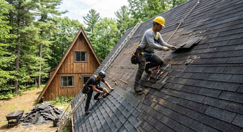A Frame Roof Repair in Berks County, PA