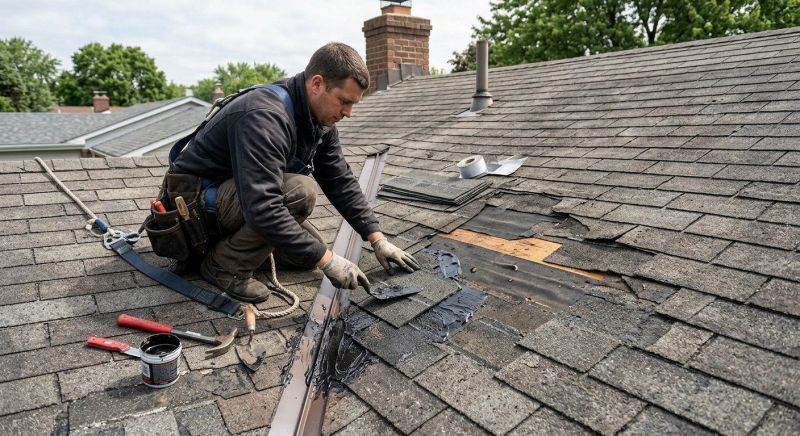 Asphalt Roof Leak Repair in Reinholds, PA