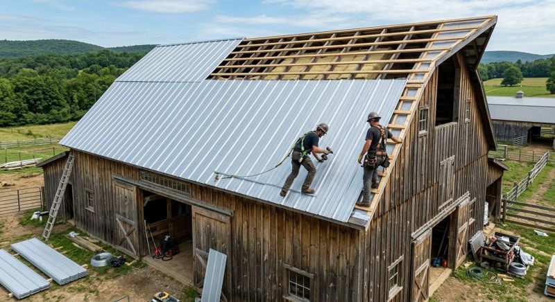 Barn Roof Construction in Berks County, PA