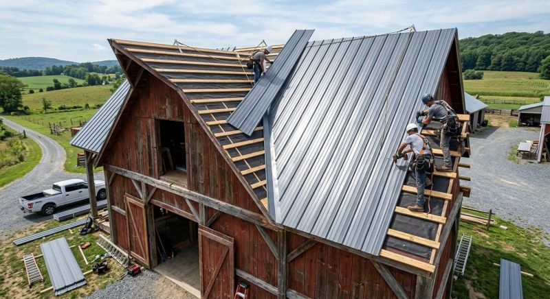 Barn Roof Construction in Berks County, PA