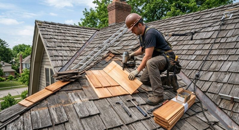 Cedar Shake Roof Repair in Lititz, PA