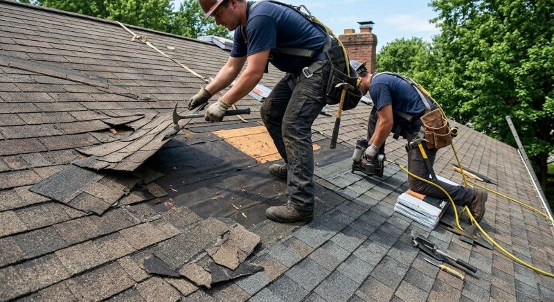 Damaged Roof Repair in Denver, PA