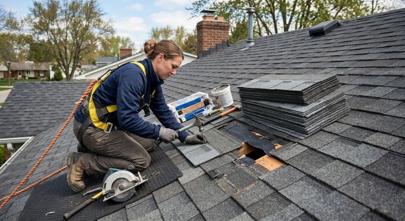 Hip Roof Shingle Repair in Berks County, PA