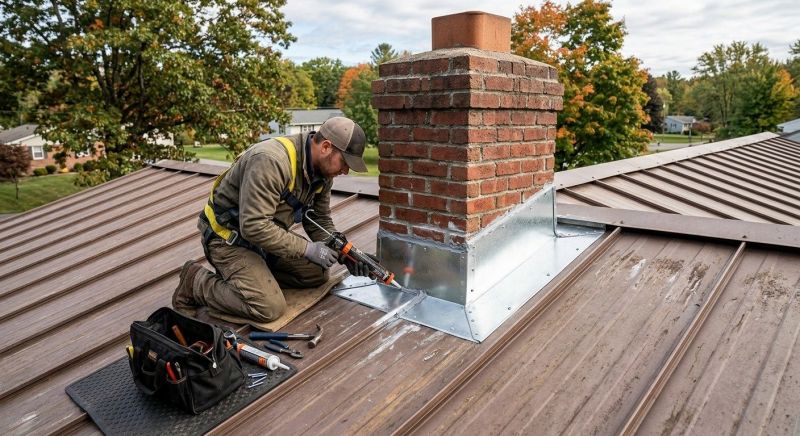 Metal Roof Flashing Repair in Berks County, PA