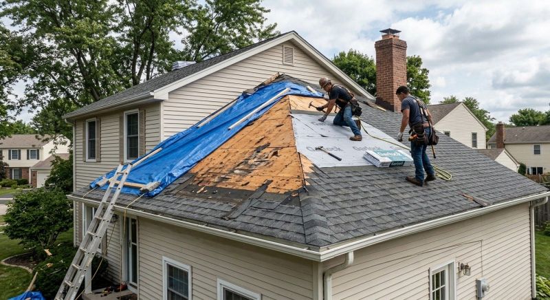 Roof Damage Restoration in Boyertown, PA