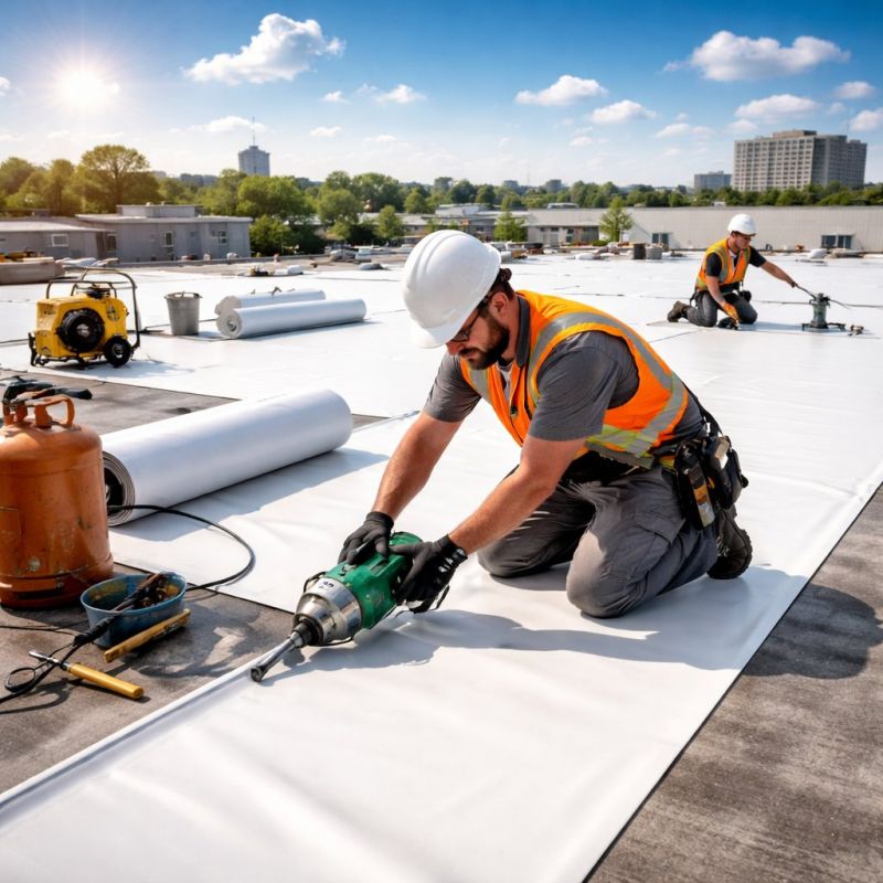 Single Ply Roof Installation in Ephrata, PA