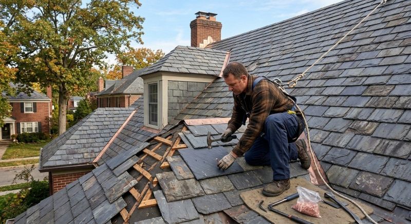 Slate Roof Leak Repair in Berks County, PA