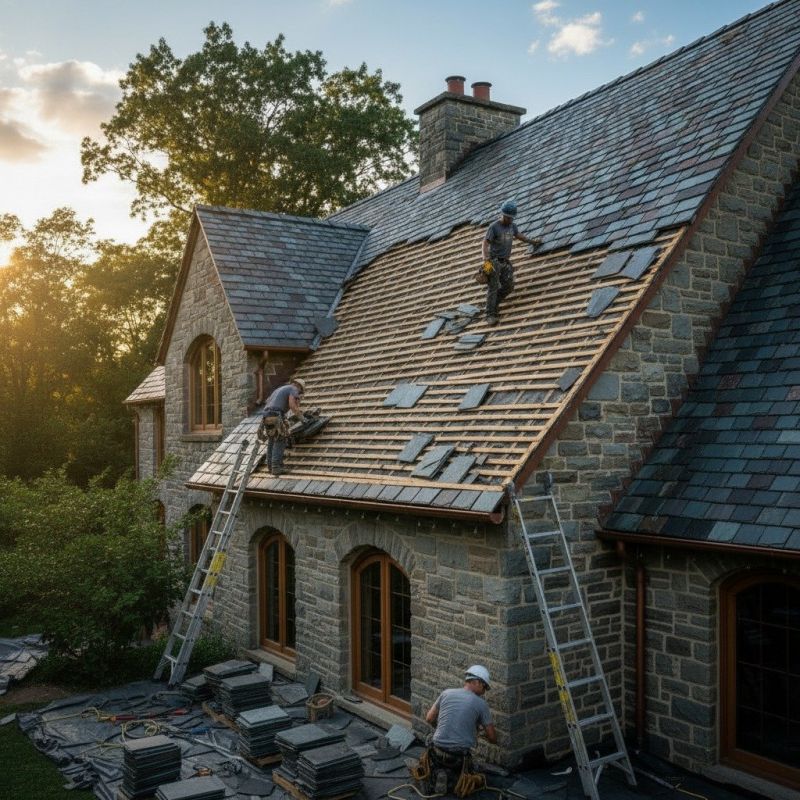 Slate Roof Replacement in Elverson, PA