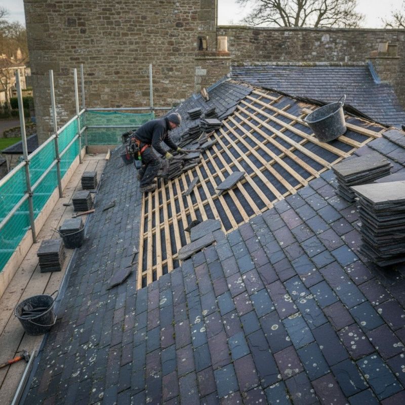 Slate Roof Replacement in Ephrata, PA